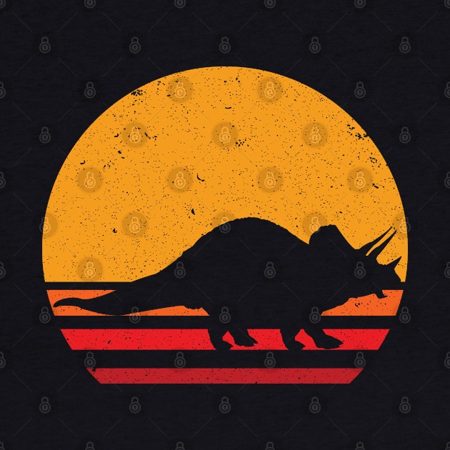 Triceratops Sunset Vintage by mBs